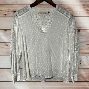 Soft Surroundings Eyelet Top Ivory Size XS